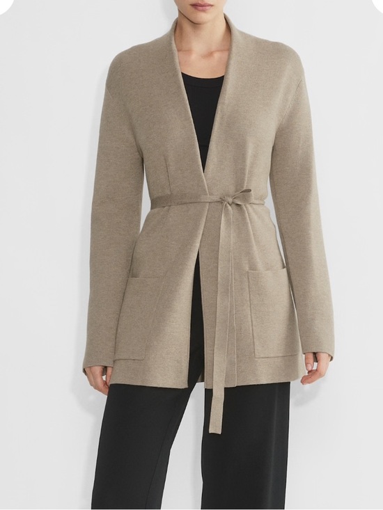 Babaton Sweaters - Babaton Black Knit Cardigan with Waist Tie